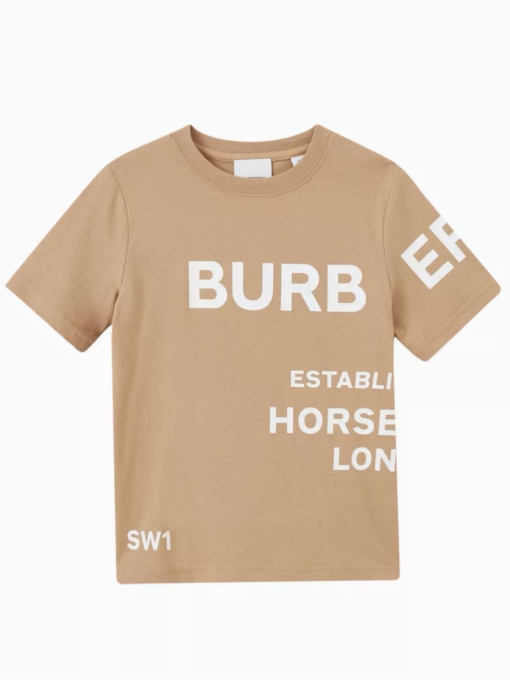 BURBERRY Beige Horseferry Print T-Shirt - Youth